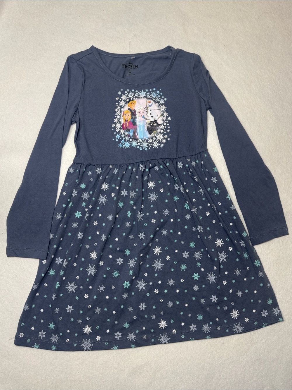 NWOT Disney Frozen Long-Sleeve Snowflake Dress